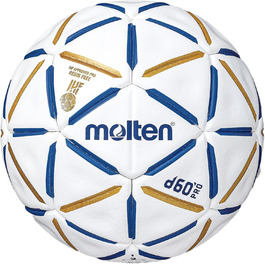 Гандбольний м'яч Molten d60 Pro без смоли, IHF, вологостійкий PU, латексна камера, для залу, 51,5-53,5 см