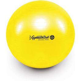 Гімнастичний м'яч Original Pezzi MAXAFE 65 см, жовтий, сидячий м'яч для фітнесу