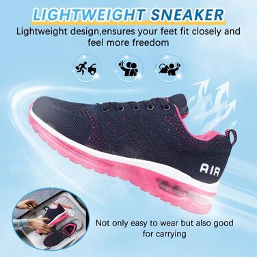 Жіночі кросівки для бігу та фітнесу. Зручні, дихаючі, з амортизацією. Чорно-білі, блакитно-червоні (42 EU)