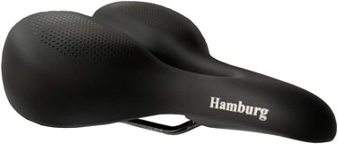 Велосипедне сідло P&P Pro Cycling Hamburg 040, унісекс, для дорослих, чорне, 268x255 мм, зручне