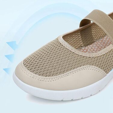 Зручні ортопедичні кросівки для діабетиків, жіночі, для літніх людей, сітка, дихаючі, легкі, для набряклих ніг, пов'язка, для активного відпочинку, фітнесу, повсякденного носіння (Хакі, 36)