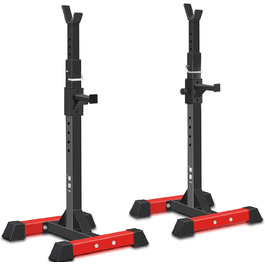 Стійка для штанги ISE Squat-Rack, 6 рівнів регулювання, 2 окремі стійки, сталева, до 200 кг, сертифікована EN 957