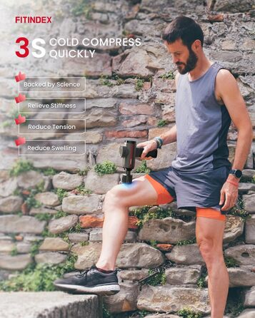 Масажний пістолет FITINDEX з функцією нагріву і охолодження, LED дисплей, 5 насадок, 15Вт швидке заряджання, для спини, шиї та м'язів