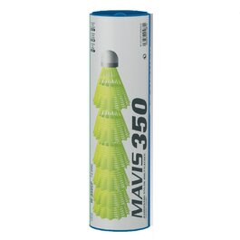 Волан Yonex Mavis 350 (12 шт. в тубі) - Білий, середній темп польоту - для бадмінтону