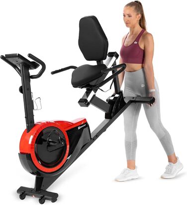 Горизонтальний велотренажер Hop-Sport HS-060L для літніх людей, 15 кг маховик, 8 рівнів навантаження, сенсори пульсу, до 130 кг
