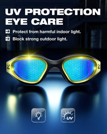 Окуляри для плавання ZIONOR G1 NAVA Anti-Fog (Чорно-Золоті) - Професійні, 100% UV-захист, для дорослих