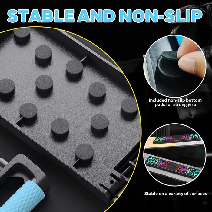 Дошка для віджимань Push Up Board складніша, портативна з неслизькими ручками, фітнес-дошка з неслизьким покриттям, обладнання для фітнесу вдома для нарощування м'язів