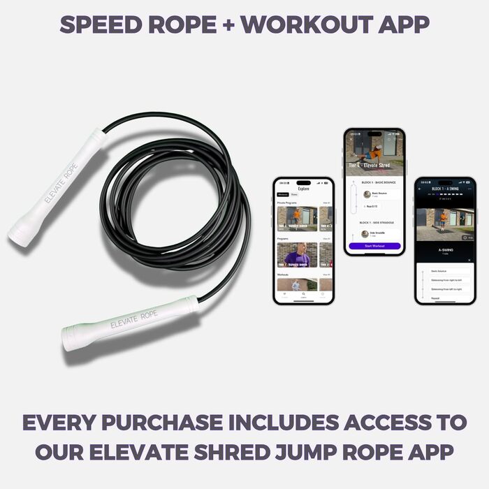 Стрибкове канат Elevate Speed Rope MAX - професійний, 5 мм, 3 м, з міцного PVC та нейлону, чорний