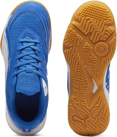 Дитячі унісекс кросівки для залу Puma Solarflash III Jr Indoor Court Shoe, синій/білий, розмір 28 EU