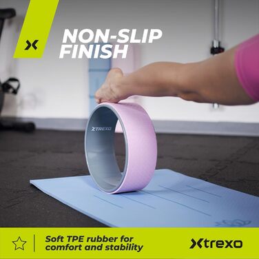 Килимок для йоги XTREXO Lila 32 см - екологічний, з TPE та PP, антиковзаюча поверхня