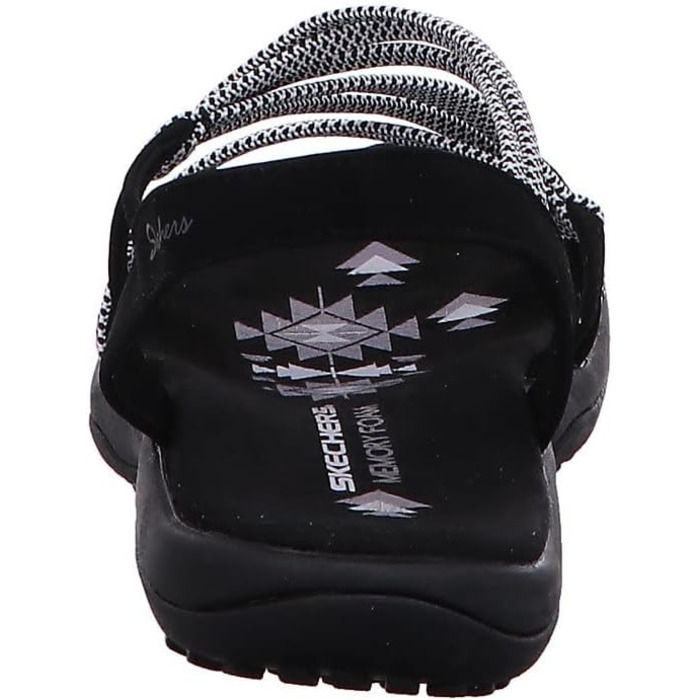 Сандлії Skechers Reggae Slim Stretch Appeal Z-gore на підборах (36 EU, чорно-білі)