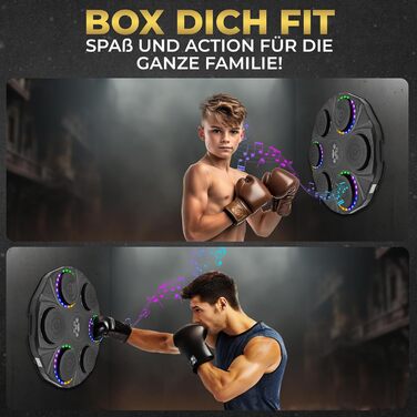 DerALEX Боксерський тренажер з музикою та LED-дисплеєм - електронний бокс для реакції, фітнесу та координації. Боксерський тренажер для дому та фітнес-клубу