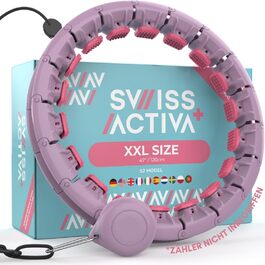 Розумний хулахуп Swiss Activa+ з обважнювачем і масажними нопами для схуднення, фітнес-обруч для дорослих, що не падає