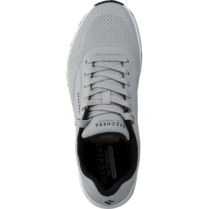 Кросівки чоловічі Skechers UNO Stand ON AIR, сірий/чорний, 41.5 EU