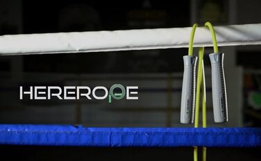 Стрибкове канат HEREROPE з вагами, 8 мм, 360° обертання, регульована довжина, неслизька ручка, для кардіо, HIIT, MMA, зелений