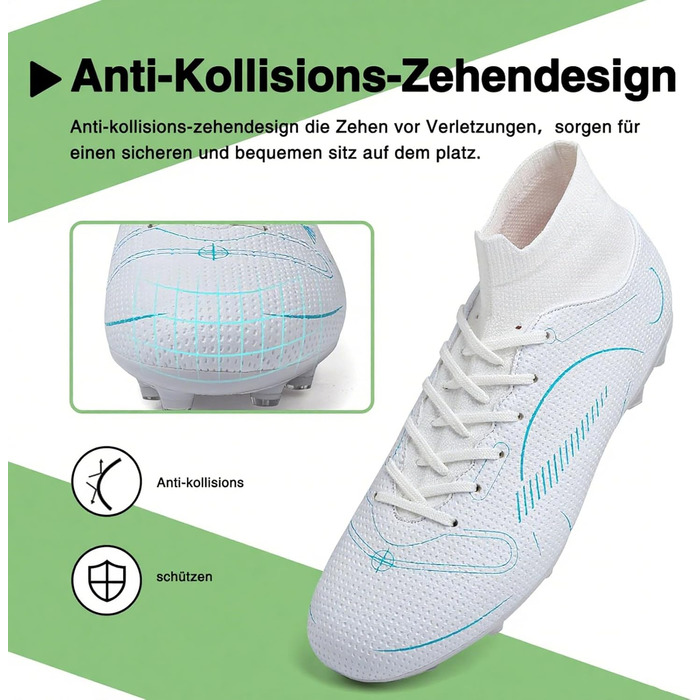 Футбольні черевики чоловічі Madame Großer Junge, білі Tf (38 EU, білий)