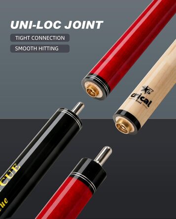 Професійна більярдна/пулова кий Crival Heavy Hitter Jump-Break-Queue, 3-частини, 137.2 см, з кленова дерева, з наконечником 13.2 мм