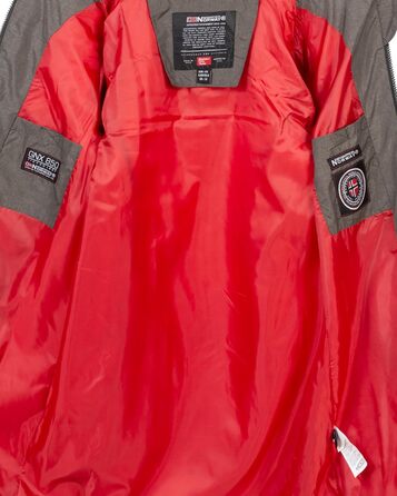 Жіноча зимова куртка-пальто Geographical Norway FVS Production H-H, довга стібана парка, колір хакі, розмір M