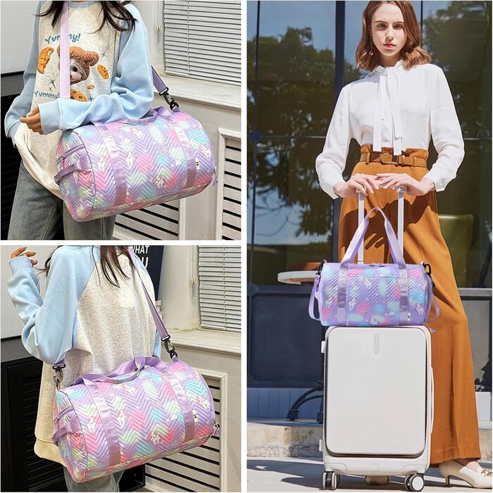 Спортивна сумка з єдинорогом, унісекс (фіолетовий)