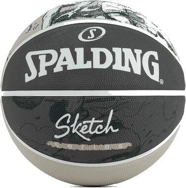 Баскетбольний м'яч Spalding Sketch Jump Ball, розмір 7, чорний, універсальний