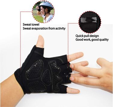 Рукавички для велосипеда чоловічі/жіночі літні, для гірського велосипеда, шосе, трекінгу, альпінізму (чорний, сірий, XL)