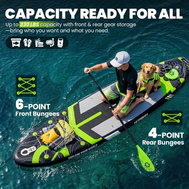 SUP Board PLANETEN надувний 320-335 см до 150 кг, комплект для початківців