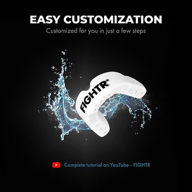 Захисна капа FIGHTR® Premium - ідеальна вентиляція та легке підлаштування | Захист зубів для боксу, MMA, муай-тай, хокею та єдиноборств | В комплекті: коробка для гігієни (1 комплект) білий/чорний