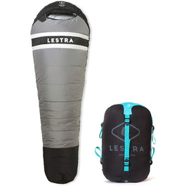 Спальний мішок Lestra Outdoor Greenland 200 - для екстремального холоду, комфортна температура -11°C, ліва застібка, 200 x 75 см, 1,6 кг, сірий