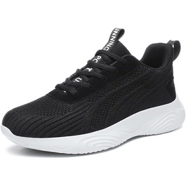 Чоловічі та жіночі кросівки Mesh для занять спортом та фітнесу, повсякденне носіння, біг, розмір 45 EU, чорного кольору