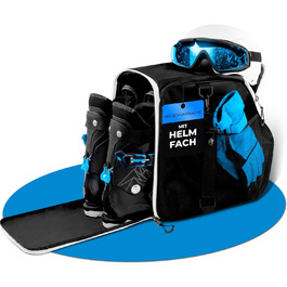 Чохол для лижних черевиків для дітей з відділенням для шолома [40 л] - модель ISCHGL, чорно-білий