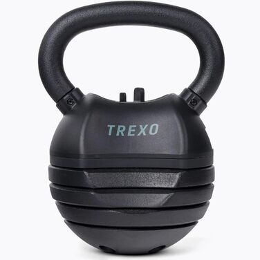 Регульована гиря TREXO з чавуну 4-14 кг, для кросфіту та фітнесу, чорна