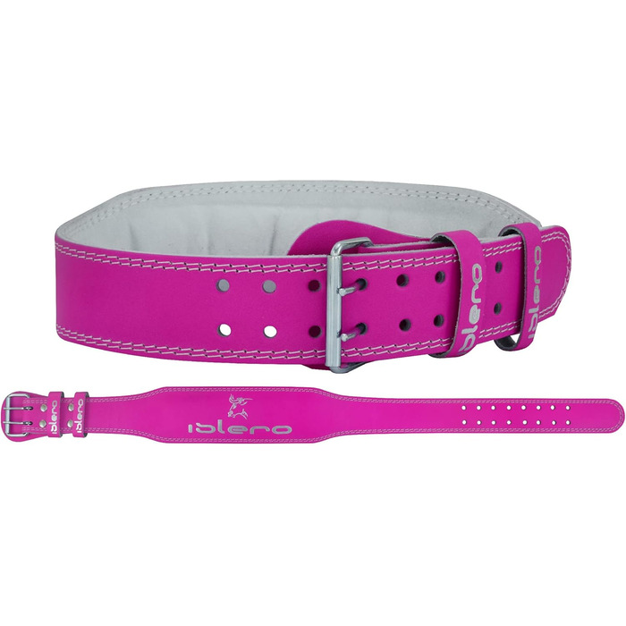 Жіночий шкіряний тренувальний пояс Islero рожевого кольору, 10,2 см, розмір XS
