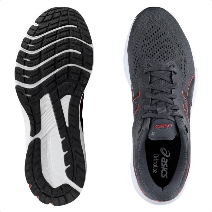 Кросівки ASICS GT-1000 12 для чоловіків (46 EU, сірий Carrier Grey, True Red)