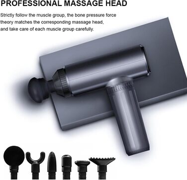 Масажер Lefity з 30 швидкостями та 6 насадками: для шиї, плечей, спини. USB-C зарядка. Зелений/Темно-сірий