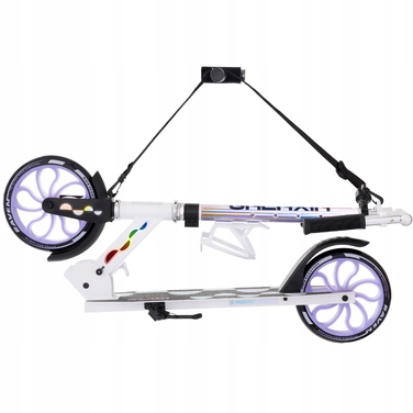 Самокат RAVEN Galaxia Holo 200мм з кошиком, дзвінком та LED-колесами