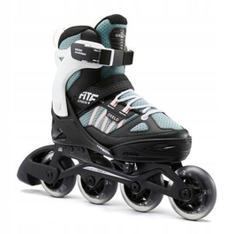 Ролики Oxelo Fit5, чорно-біло-бірюзові, р. 38-41