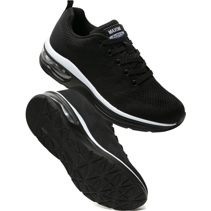 Жіночі кросівки для фітнесу та бігу Laufschuhe (42 EU, чорно-білі) з амортизацією та підтримкою стопи
