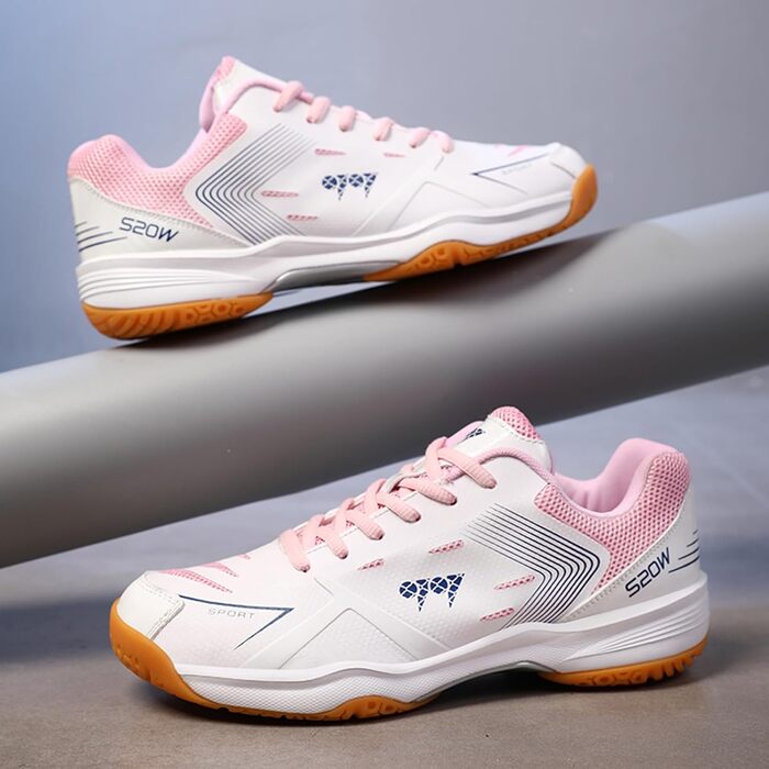 Унісекс тенісні кросівки: легкі, дихаючі, для залу та вулиці (білий рожевий, 40 EU)