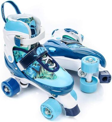 Роликові ковзани Meteor Retro Rollschuhe – стиль 80-х для дітей. Quad skate, 5 кольорів, регульований розмір 39-42 (Flora)