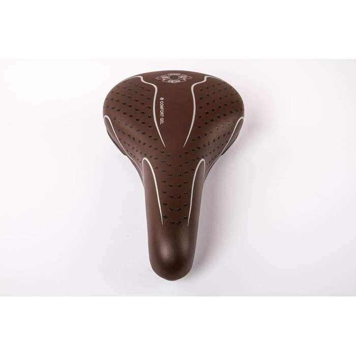 Сідло для велосипеда чоловіче Comfort Gel, City Bike, коричневе, м'яке та зручне