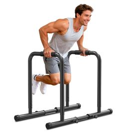 Стійка для віджимань та підтягувань Power Tower, регульована висота 170-220 см, чорна, для дому