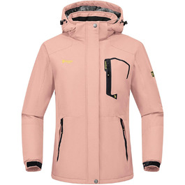 Жіноча тепла зимова куртка Rdruko Softshell з капюшоном, водонепроникна, для сноуборду, рожева, розмір M