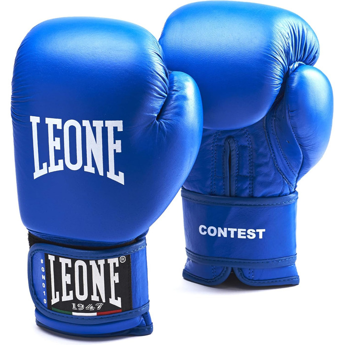 Боксерський шолом LEONE 1947 CS400, 10 oz (280 г), синій, для змагань