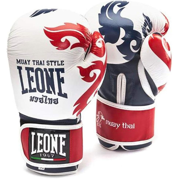 Боксерські рукавички LEONE 1947 Muay Thai 16 унцій, білі