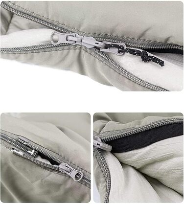 Спальний мішок Naturehike з бавовни з капюшоном, 3-сезонний, легкий, портативний, з'єднуваний, наповнювач M180/M300, високоякісна бавовна, колір 'Кіпінблотгрюн'