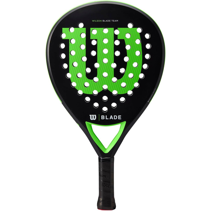 Падельна ракетка Wilson Blade Team v2, скловолокно/EVA, 370 г, чорна/неонова зелена