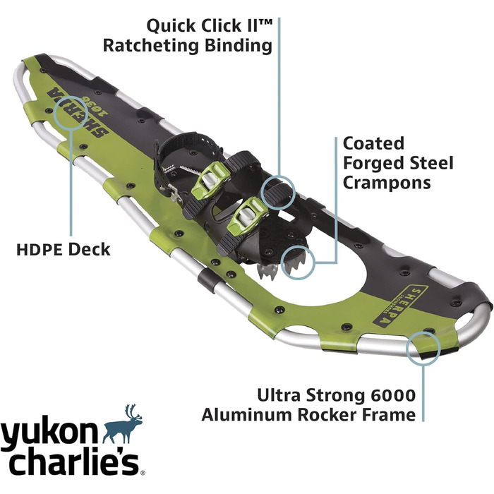 Снігоступи Yukon Charlie's Sherpa, набір 10 x 36 дюймів, для походів