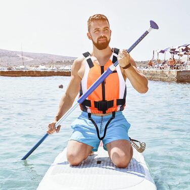 Спасальний жилет Zeraty для дорослих XL/XXL, помаранчевий. Підходить для риболовлі, вітрильного спорту, серфінгу, катання на човні та каяках.