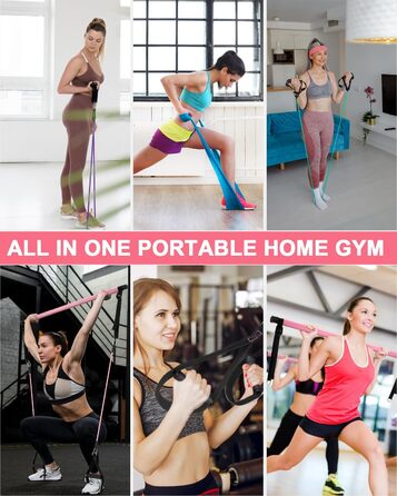 Набір для фітнесу та пілатесу з еластичними стрічками (6 шт.)