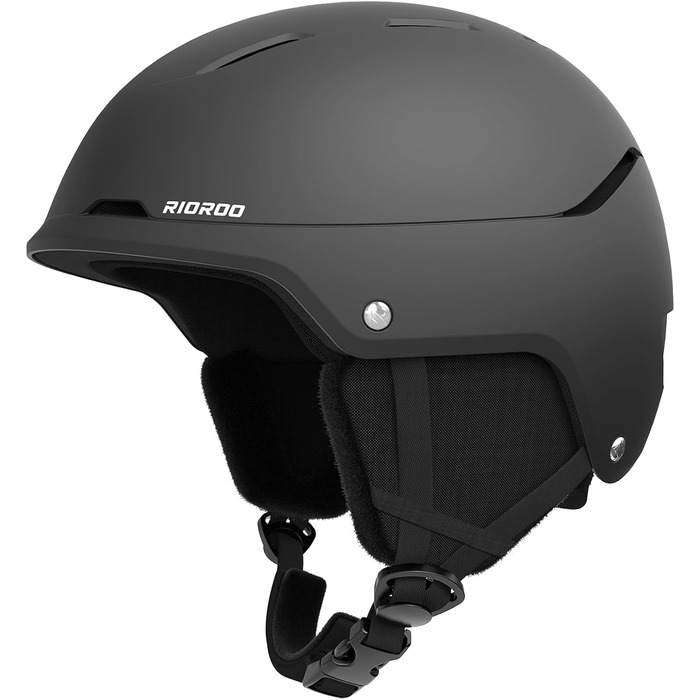 Шолом для катання на лижах та сноуборді, чорний, регульований, для чоловіків, жінок та підлітків (M)